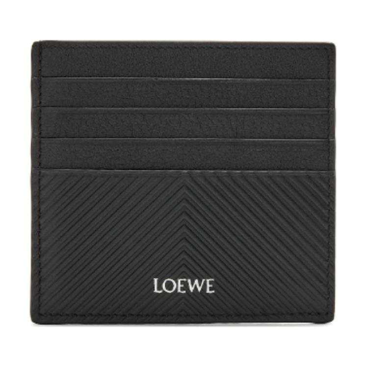 LOEWE LOEWE Cow Leather Card Holder Men's Black