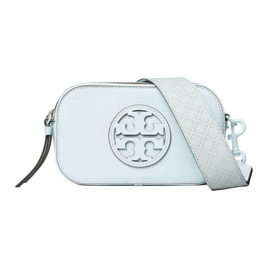 TORY BURCH Miller Patent Leather Shoulder Bag, Crossbody Bag Mini Women's Blue