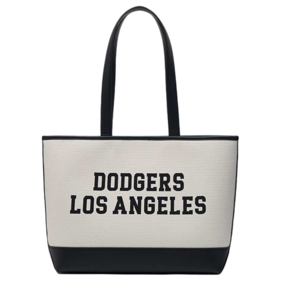 MLB MLB Polyester With Cotton Tote Travel Bag Students Shoulder Bag Unisex Cream