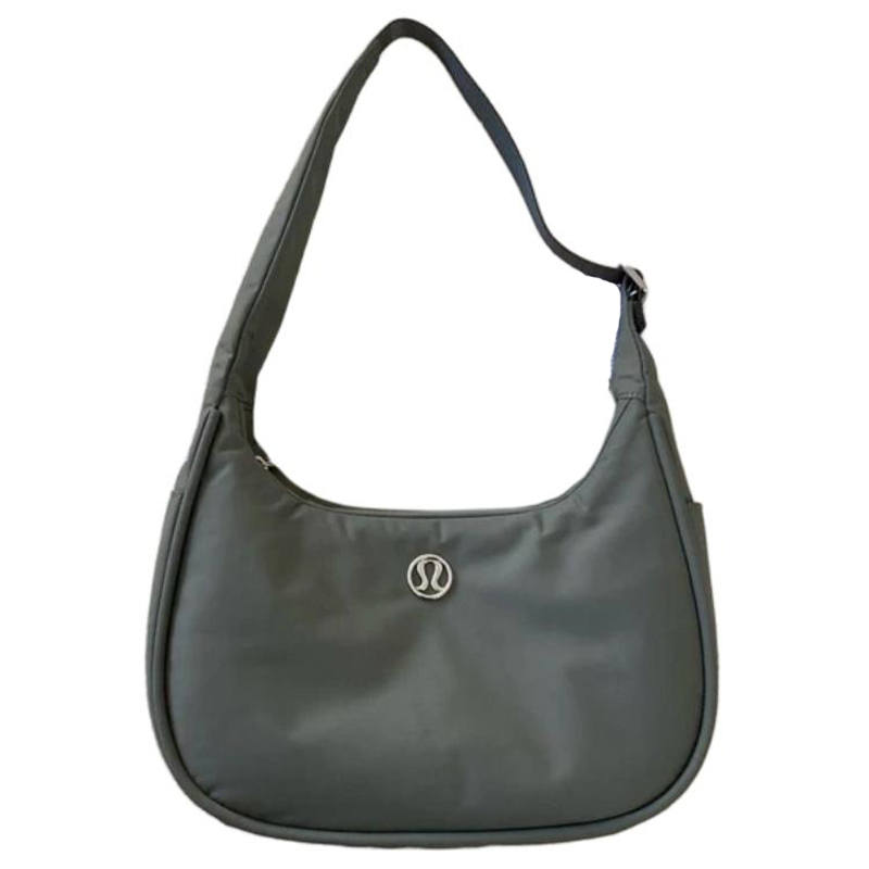 Lululemon Nylon Handbag, Shoulder Bag Regular Women's Green Gray