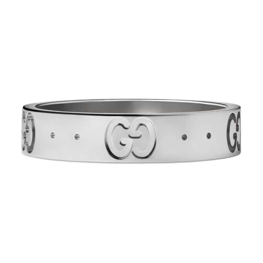 GUCCI GUCCI Pre Owned 18K White Gold Icon Ring