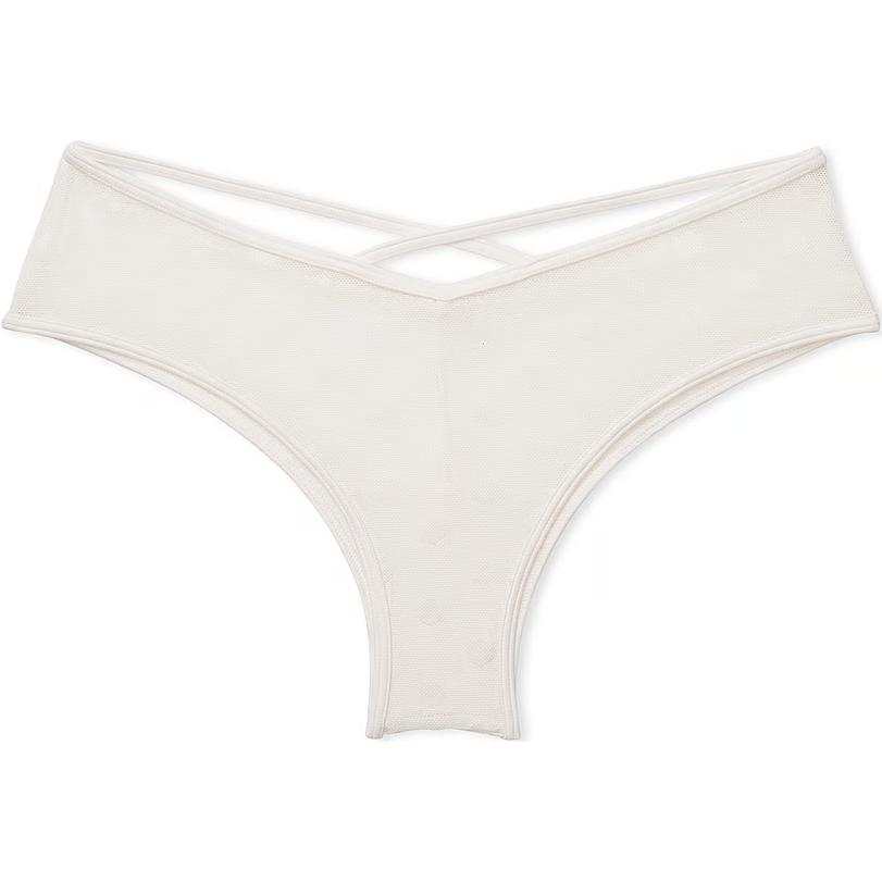 Victoria's Secret PINK DOT MESH CHEEKY PANTY/CW Underpants Women's 1 Pack Coconut White