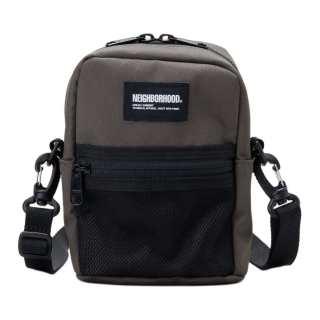 NEIGHBORHOOD Polyester Shoulder Bag, Crossbody Bag Mini Unisex Black/Olive Umber/Natural