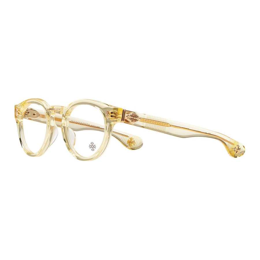 Chrome Hearts Chrome Hearts Round Eyeglass Frames Unisex Yellow