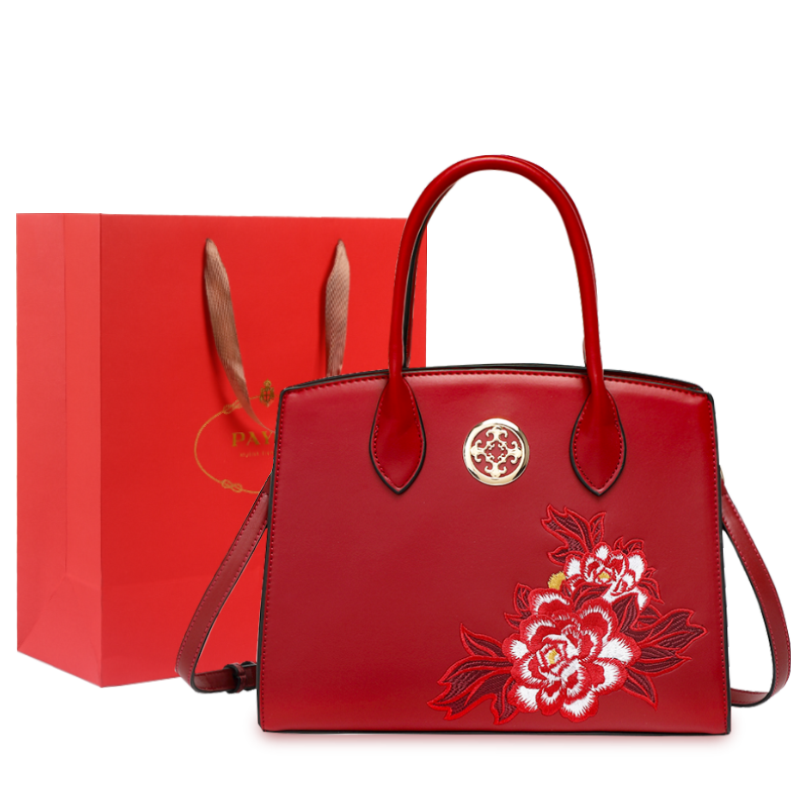 PAYOT Pu Handbag One Shoulder Crossbody Large Women's Burgundy
