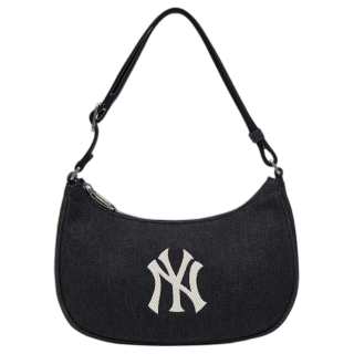 MLB New York Yankees Denim Shoulder Bag, Handbag, Clutch, Shoulder Bag Regular Unisex Dark Marine Blue