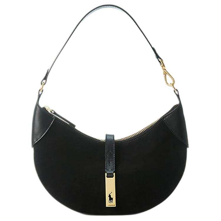 Polo Ralph Lauren Leather Mini Shoulder Bag Women's Black
