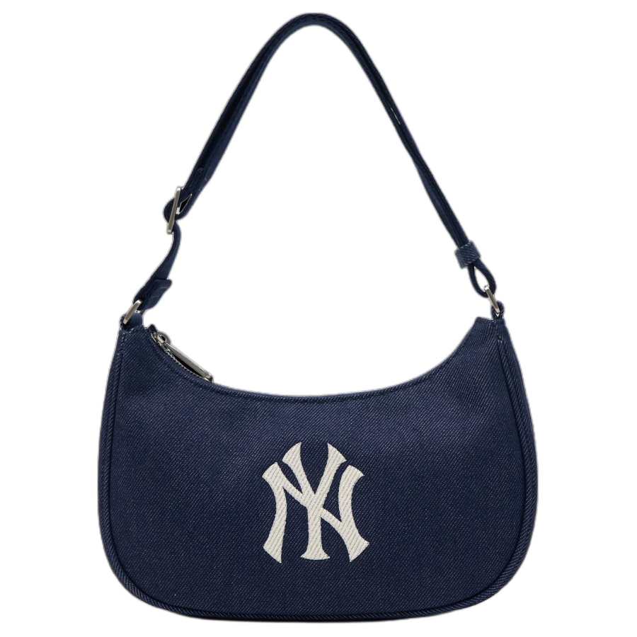 MLB New York Yankees Denim Shoulder Bag, Handbag, Clutch, Shoulder Bag Unisex Indigo