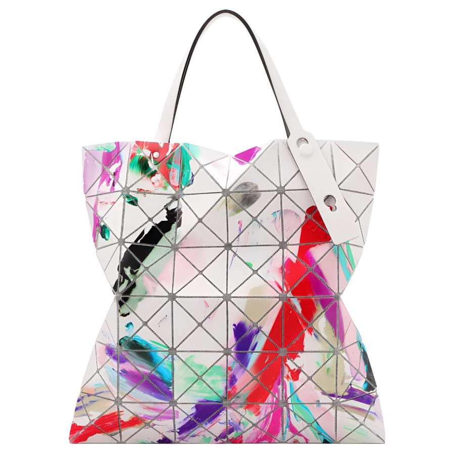 ISSEY MIYAKE Palette Artificial Leather Shoulder Bag Unisex White