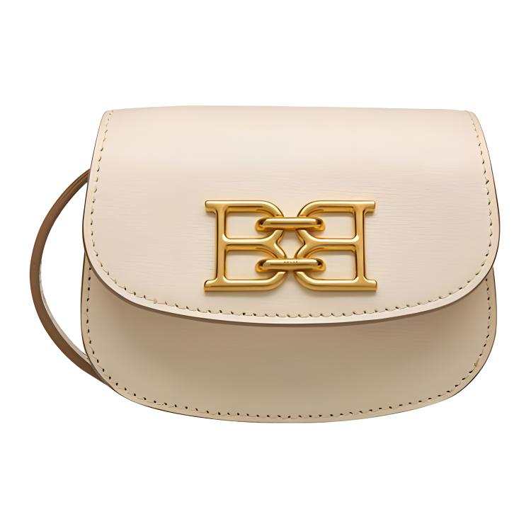BALLY Cow Leather, Leather Shoulder Bag, Crossbody Bag Women's Ecru