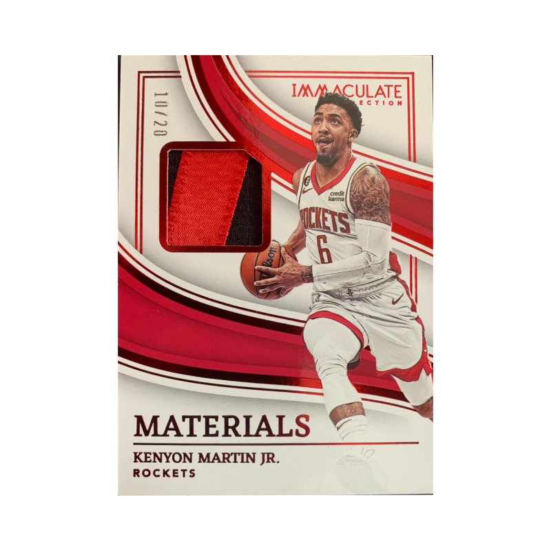 PANINI 2022 23 IMM Kenyan, Martin Jr. Game Used Jersey 10/20 Count PATCH Player Card, Card Condition Pass Sports Cards