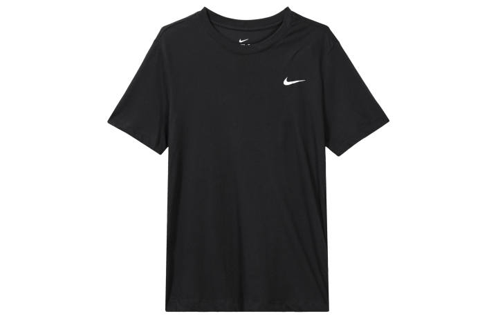 Nike Nike Dri Fit T Shirts Men's Black Crew Neck Moderate Straight Fit