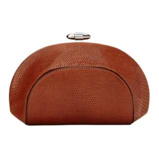 SAVETTE Lizard Skin One Shoulder Crossbody Clutch Women's Maple Leaf