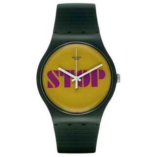 SWATCH Unisex 41mm Yellow Watch SUOG104