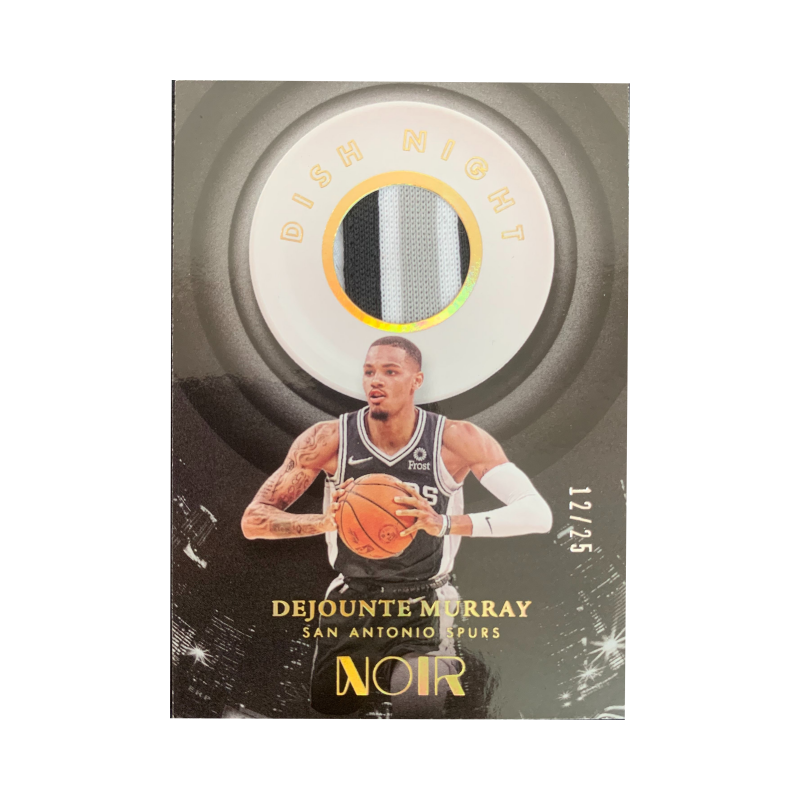 PANINI Dejounte Murray 2022 23 Horse Spurs NOIR 12/25 Game Used Patch Jersey Card, Card Collection Pass Sports Cards