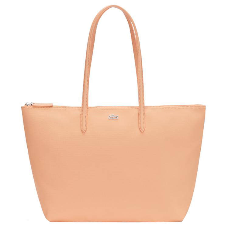 LACOSTE PVC Tote Bag, Shopping Bag, Handbag Large Women's Flesh Pink Red
