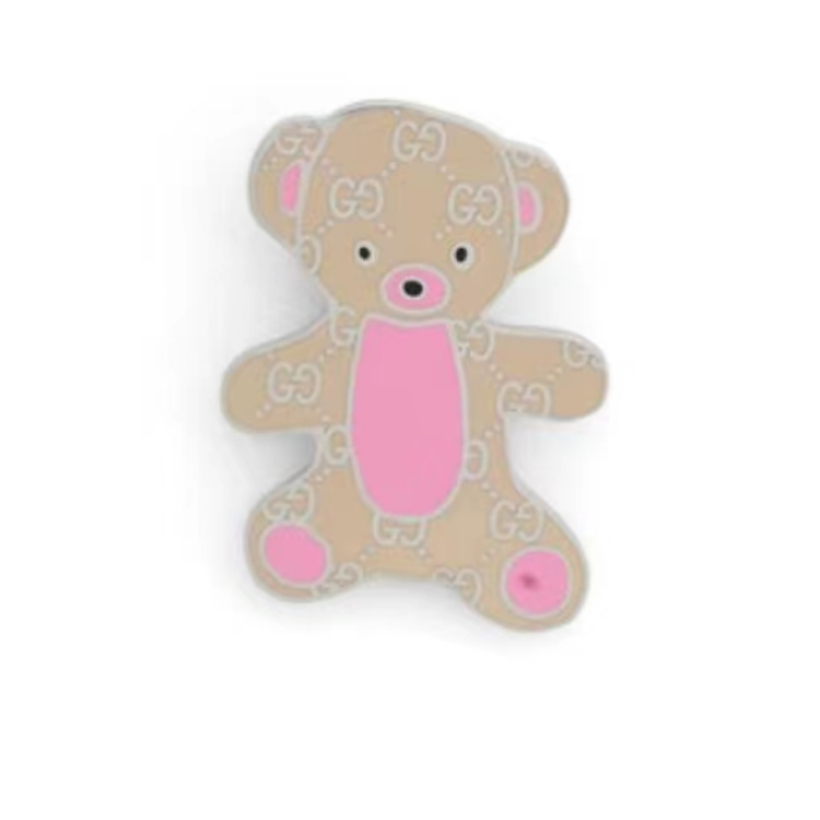 GUCCI Brass Brooches Women's Pink