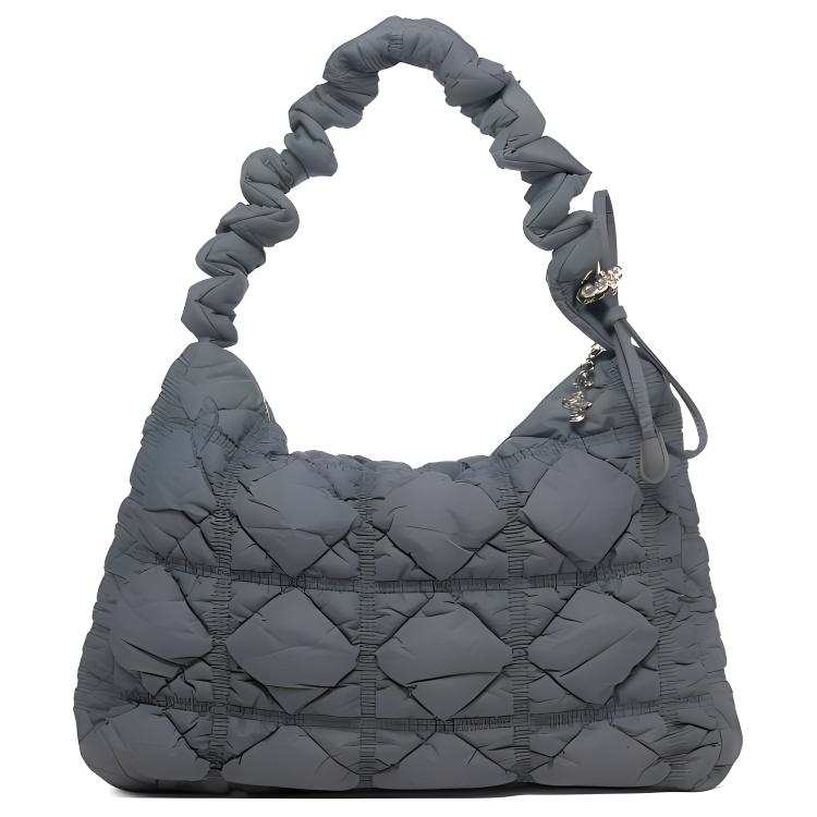 CARLYN Nylon One Shoulder Handbag Women's Charcoal