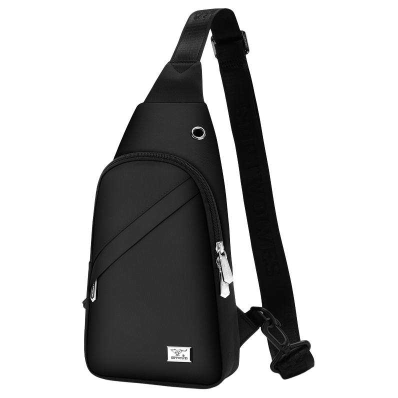 SEPTWOLVES Oxford Shoulder Bag, Crossbody Bag, Fanny Pack, Sling Bag Regular Unisex Black