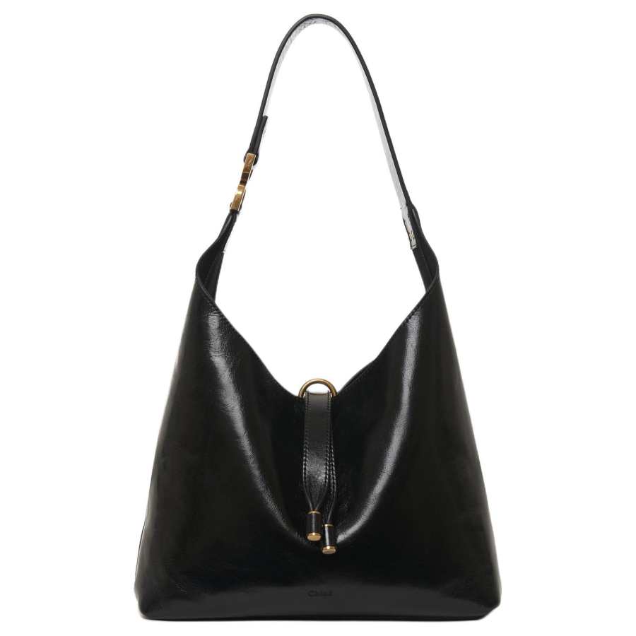 Chloé Chloe Bright Calfskin Handbag, Shoulder Bag Small Women's Black