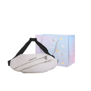 GOX Nylon Sling Bag Regular Unisex White Black