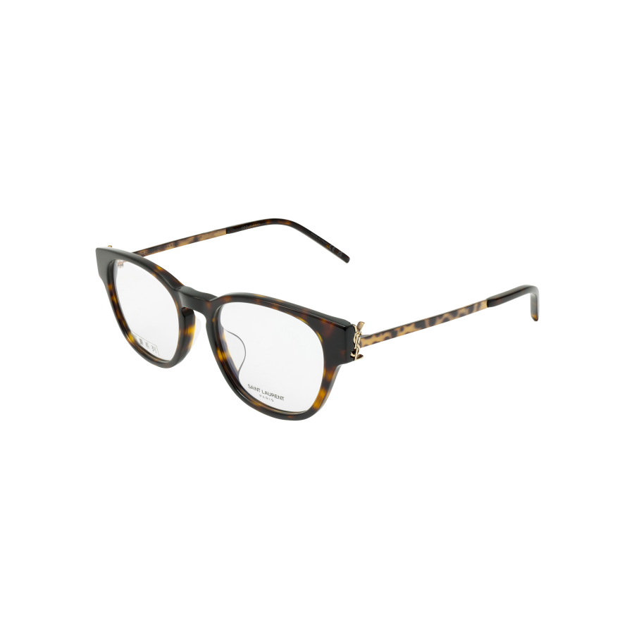 SAINT LAURENT SAINT LAURENT Plate Frame Irregular Shape Eyeglass Frames Women's Tortoiseshell
