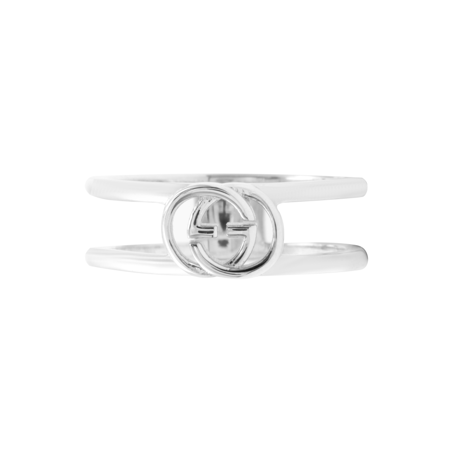 GUCCI GUCCI Sterling Silver Interlocking G Ring