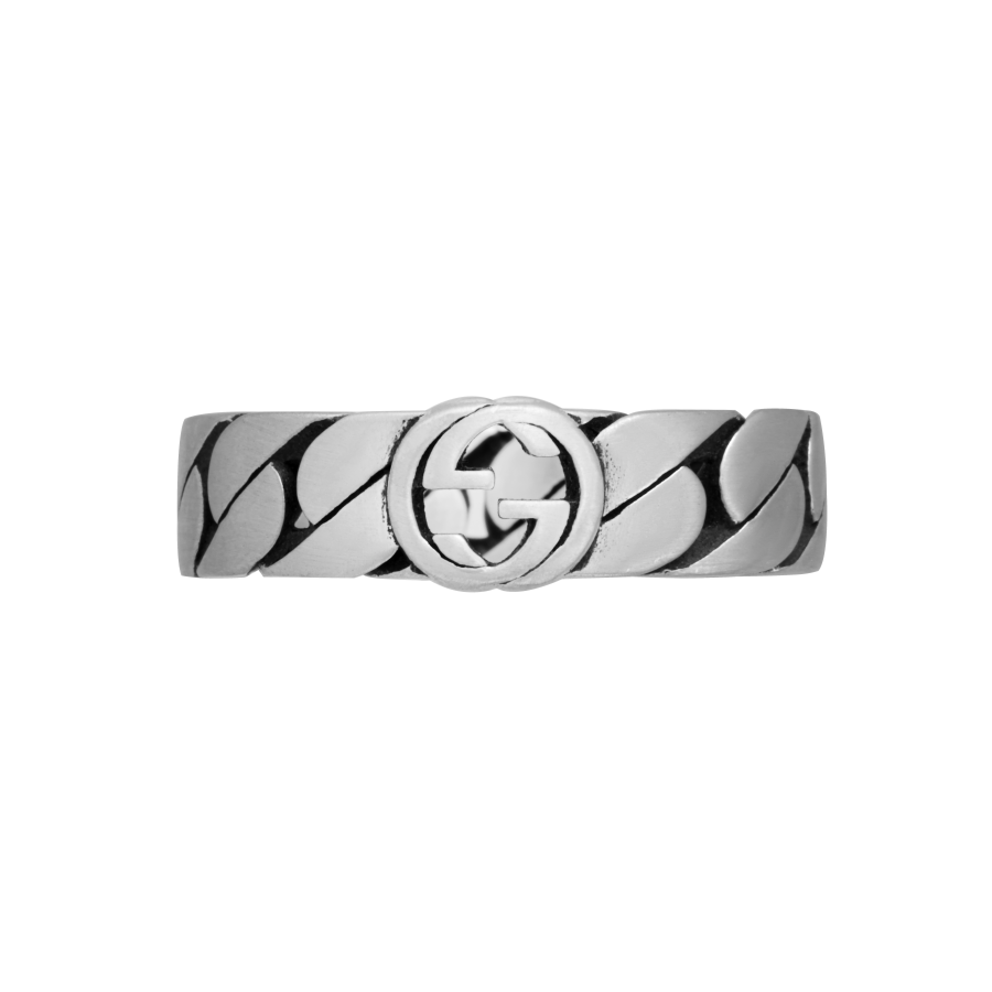 GUCCI GUCCI Wide Ring With Interlocking G