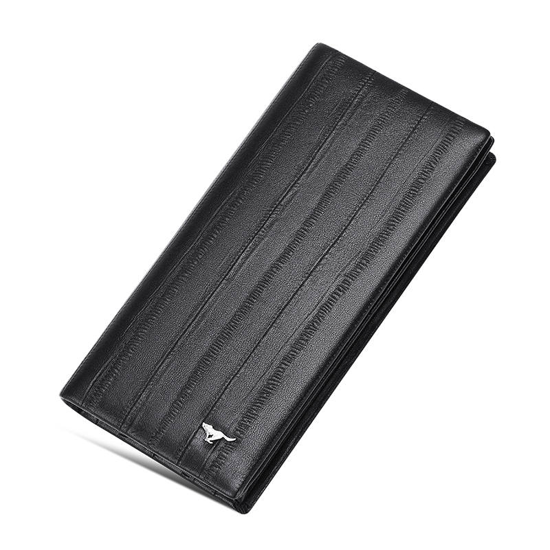 SEPTWOLVES Business Casual Top Grain Cow Leather Wallet Long Business Suit Case Men's