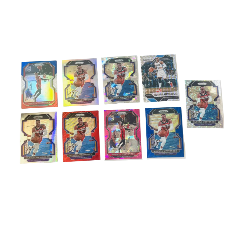 PANINI Prizm Westbrook, Refringence 9 Piece Combination, Basketball Card, Card Product Access Sports Cards 9 Pcs