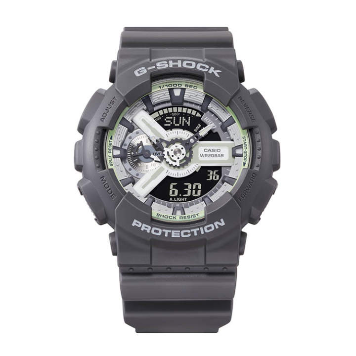 CASIO CASIO Unisex Liquid Crystal/Analog Dual Display Series Gray Watch GA-110HD-8APR