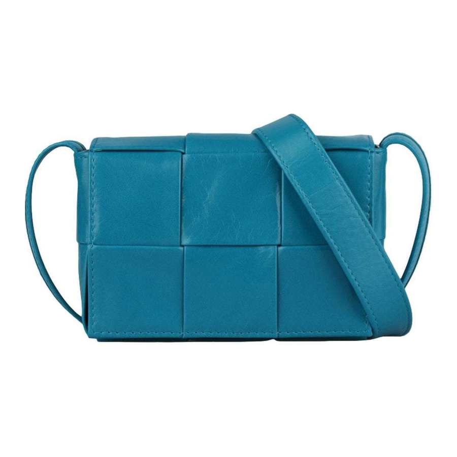 Bottega Veneta Cow Leather Shoulder Bag, Crossbody Bag Mini Women's Blue
