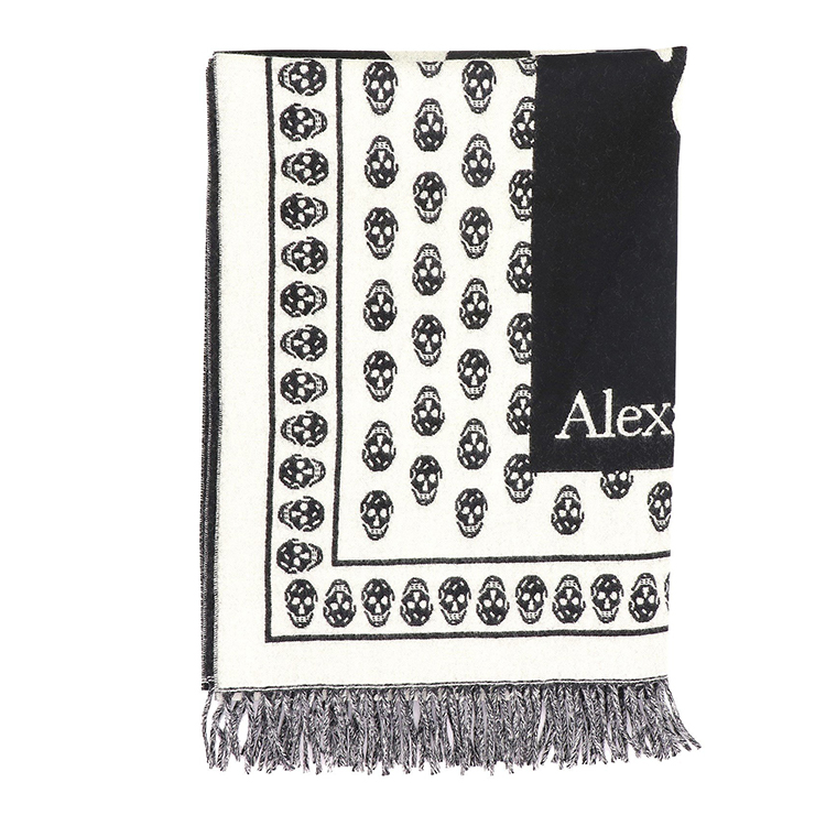 Alexander McQueen Wool Knit Scarves Women's Black