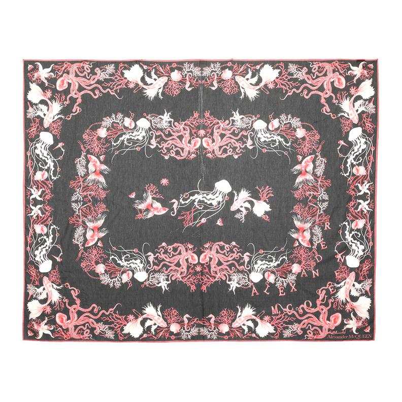 Alexander McQueen Cotton Scarves Women's Black