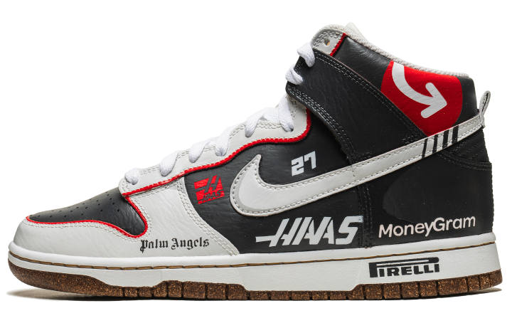 Nike Nike Dunk High top Skateboard Shoes Men's Black White Red