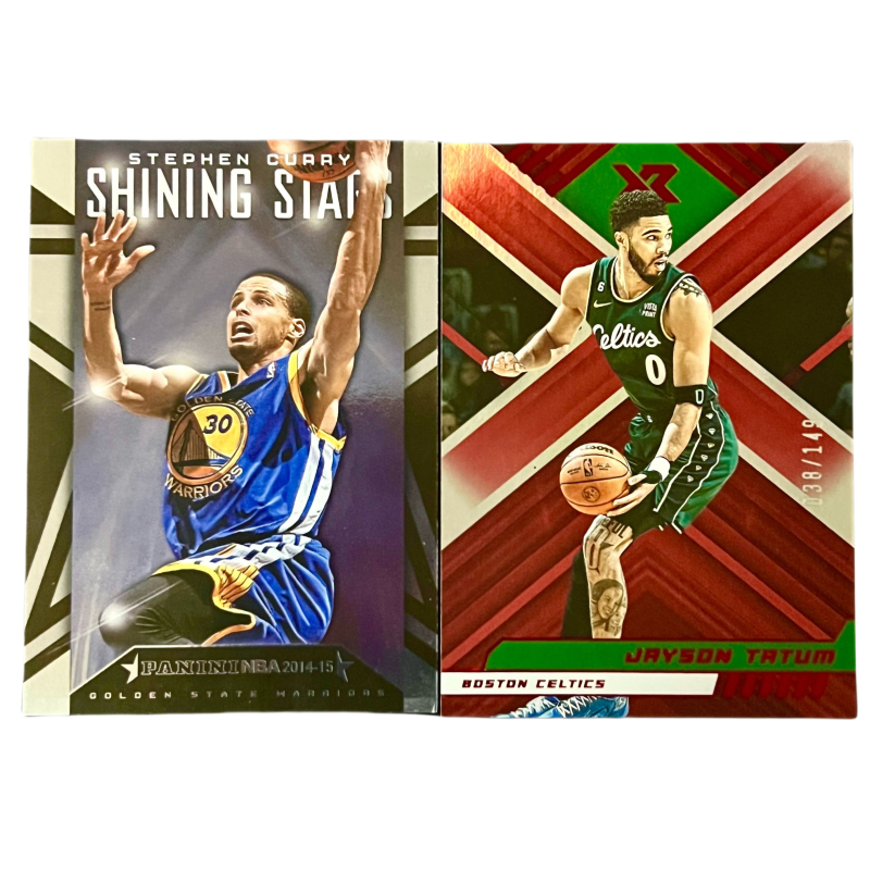 PANINI Curry Tatum, Warriors, Celtics, Tatum 038/149 Player Card Collection Pass Sports Cards 2 Pcs