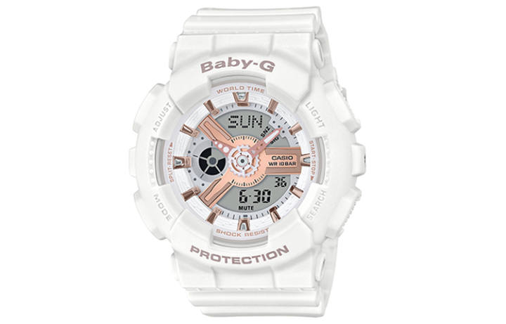 CASIO CASIO Women's BABY-G White Watch BA-110RG-7A