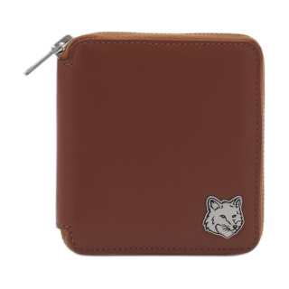 Maison Kitsune Leather Wallet Men's Dark Brown