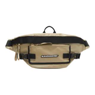 LACOSTE Coated Canvas Bag Fanny Pack Regular Men's Beige