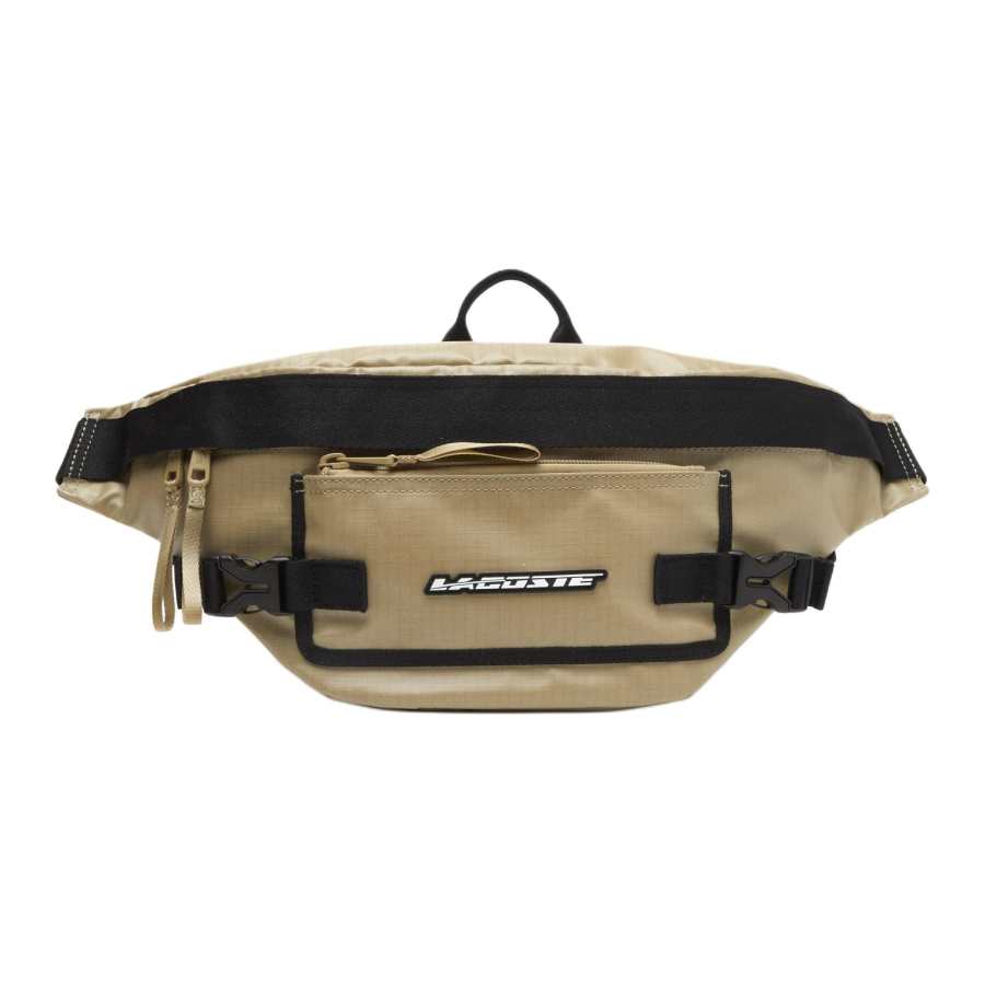 LACOSTE Coated Canvas Bag Fanny Pack Regular Men's Beige