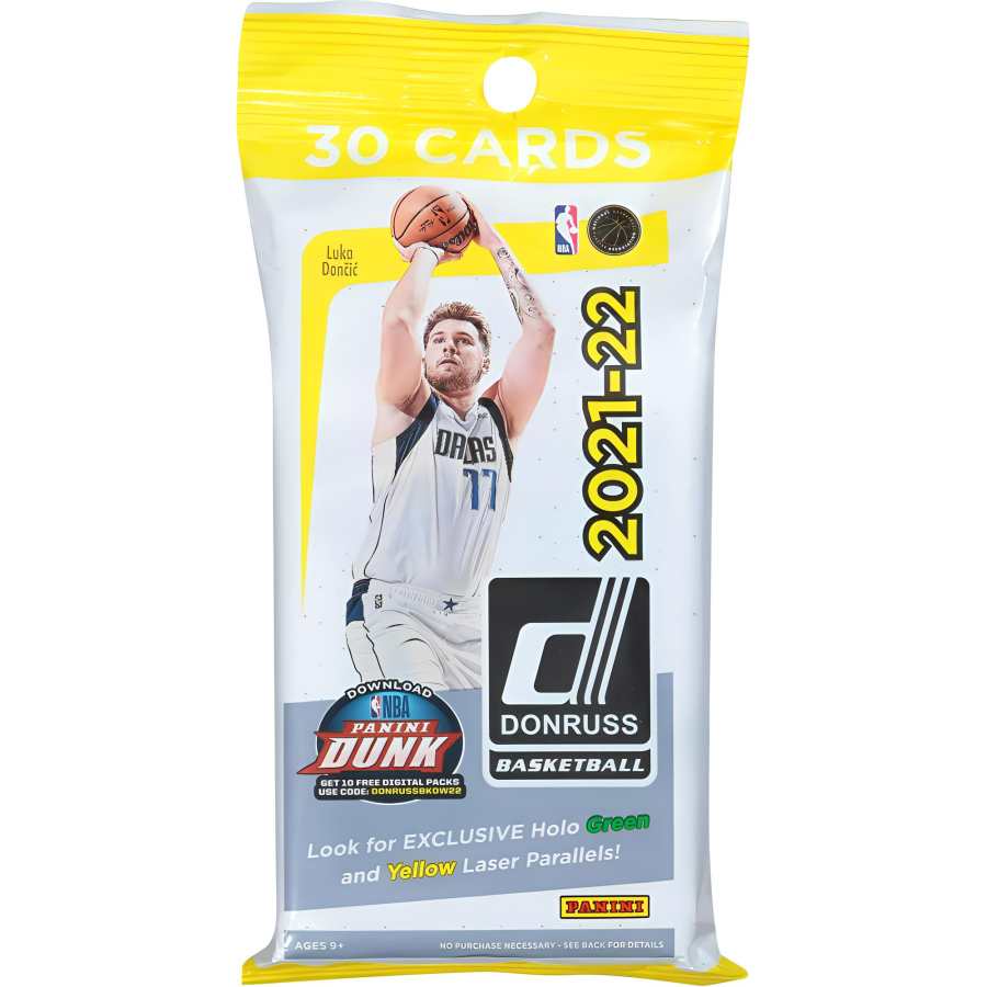 PANINI NBA Basketball Card 2021 22 NBA Donruss Basketball Fat Pack Sports Cards 30 Pcs/Bag