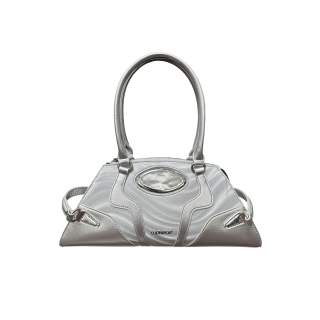 CULTIVATOR Pu Shoulder Bag Medium Women's Silver/Black