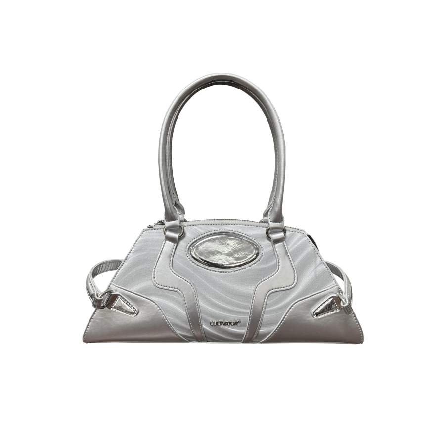 CULTIVATOR Pu Shoulder Bag Medium Women's Silver/Black