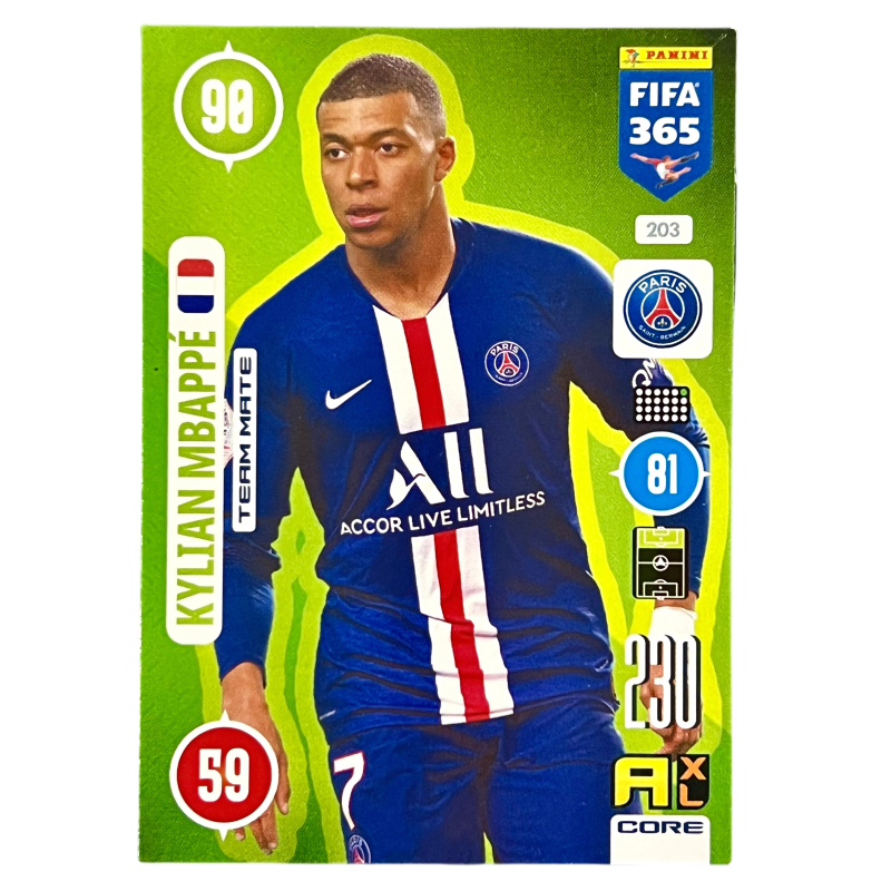 PANINI Paris Saint Germain, Mbappé Mbappé Player Card FIFA Gaming Collection, Large Scale Figure Print Photo Card
