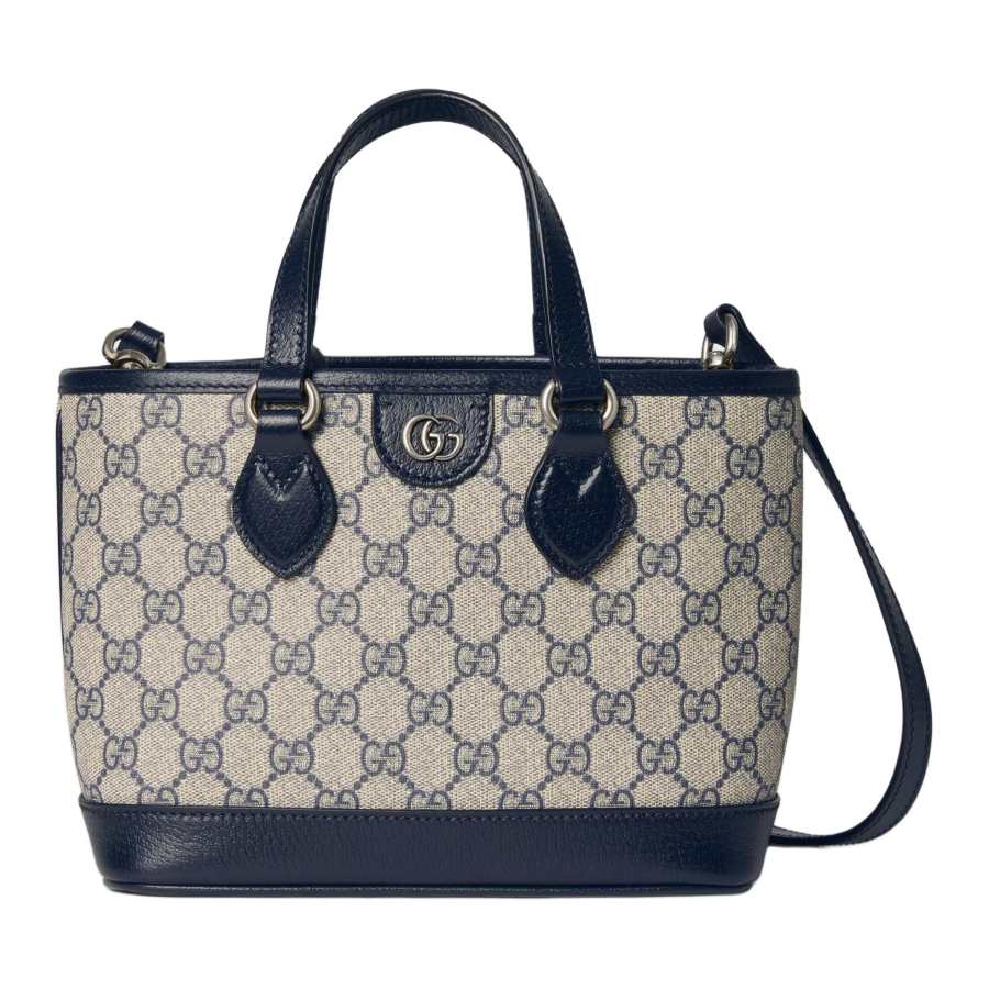 GUCCI Ophidia Supreme Canvas Shoulder Bag, Crossbody Bag, Handbag Mini Women's Beige & Blue