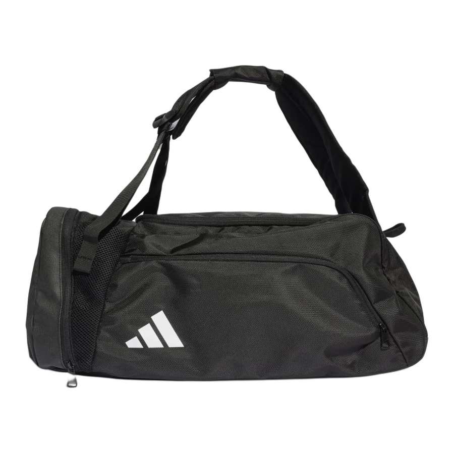 Adidas Adidas Recycled Polyester Plain Weave Fabric Travel Bag Gym Bag Medium Unisex Black