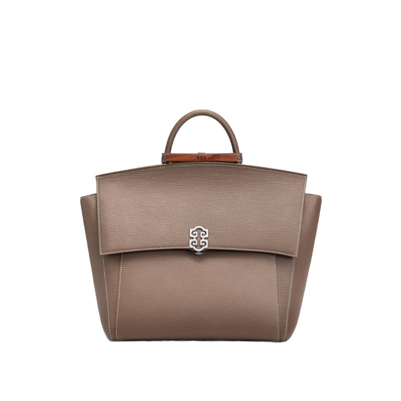 GUANYI Top Grain Cow Leather Folding Fan Bag, Handbag, Shoulder Bag, Crossbody Bag Women's