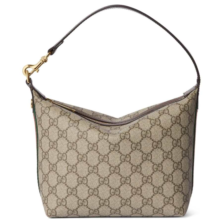 GUCCI Ophidia Supreme Canvas Handbag, Shoulder Bag Women's Brown
