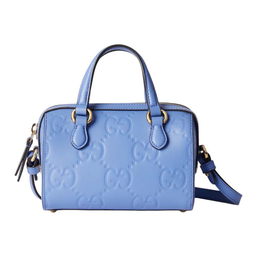 GUCCI Leather Shoulder Bag, Crossbody Bag, Handbag Extra Mini Women's Blue
