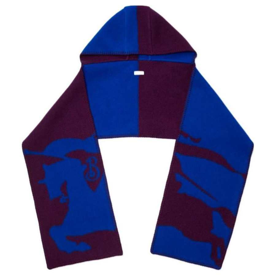 Burberry EKD print Wool Hood Scarf